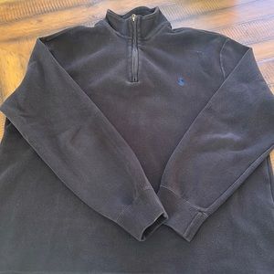 Polo by Ralph Lauren black three-quarter zip. Size large.